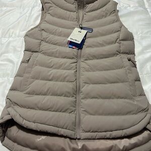 Women's Taupe Quilted Vest